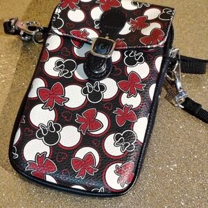 Disney-Inspired Red & Black Crossbody Phone Pouch